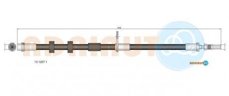 Шланг гальмів.Kuga II,Transit Connect 13- ADRIAUTO 13.1257.1