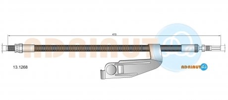 Шланг гальмівний передн. лів. Fiesta 95- ADRIAUTO 13.1268
