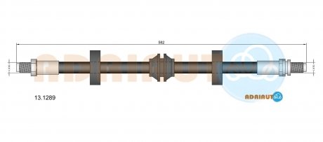 Шланг гальмівний задн. Mondeo -00 (диск) ADRIAUTO 13.1289