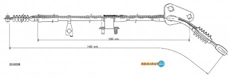Трос ручного гальма лів. 323 89- ADRIAUTO 220228