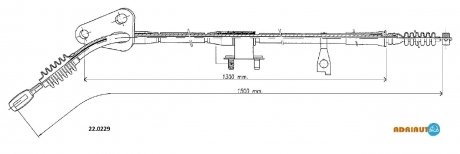 Трос ручного гальма пр. 323 BG 89- ADRIAUTO 220229