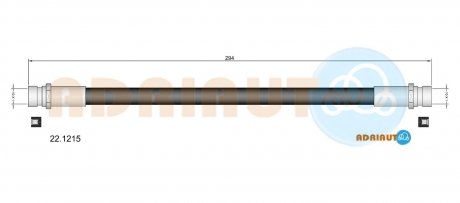Гальм.шланг задн. 626 -92 ADRIAUTO 22.1215 (фото 1)