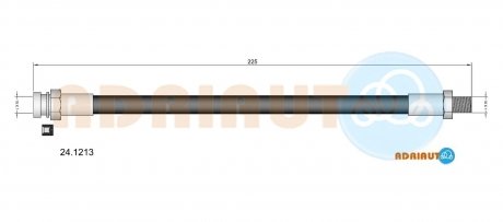 Шланг гальмівний передн.Galant -92 ADRIAUTO 24.1213 (фото 1)