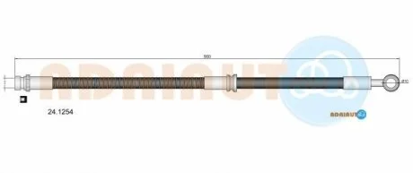 Шланг гальмівний передн. Galant -96 ADRIAUTO 24.1254