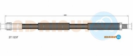 Шланг гальмівний перед. W211/220 98- ADRIAUTO 27.1237 (фото 1)