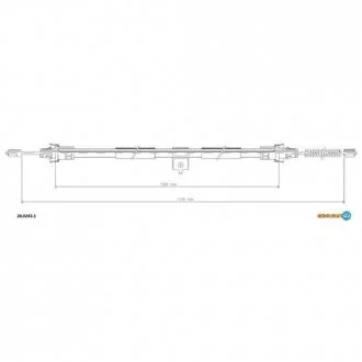 Трос ручн.гальма прав.Note 06- ADRIAUTO 2802431