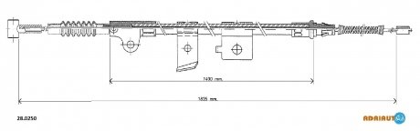 Тросик гальма стоянки ADRIAUTO 28.0250