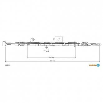 Тросик гальма стоянки ADRIAUTO 28.0251