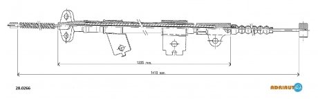 Трос ручного гальма прав. SUNNY 1.4 ADRIAUTO 280266