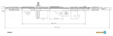 Трос ручного гальма ADRIAUTO 280293