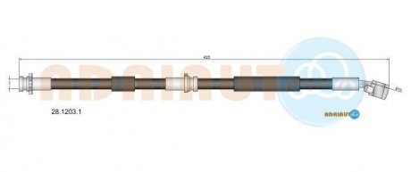 Шланг гальмівний передн. лів.Primera P10 -96 ADRIAUTO 28.1203.1