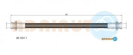 Шланг гальмівний задн.Note ADRIAUTO 28.1231.1