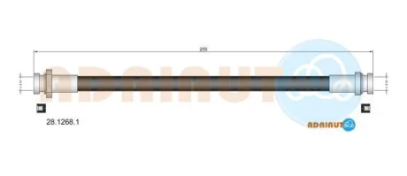 NISSAN шланг гальмівний задн. лів./прав. PIXO 1.0 09- ADRIAUTO 28.1268.1