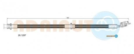Шланг гальмівний передн. лів. Almera 00- ADRIAUTO 28.1287