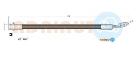 Шланг гальмівний передн.лів.Navara,Pathfinder 2.5dCi 05- ADRIAUTO 28.1292.1