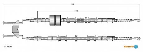 Трос ручного гальма Meriva 04- ADRIAUTO 3302141