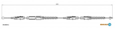 Тросик стояночного тормоза ADRIAUTO 3302241
