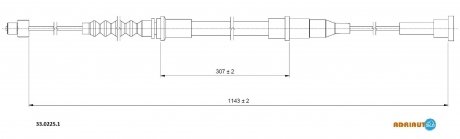 Тросик стояночного тормоза ADRIAUTO 3302251