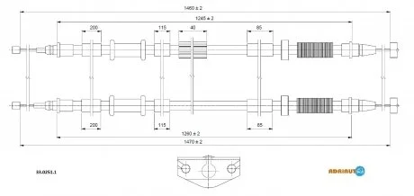 Трос ручного тормоза ADRIAUTO 3302511