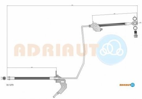 Шланг гальмівний задн. лів. Astra H, Meriva ADRIAUTO 33.1270 (фото 1)