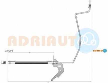 Шланг гальмівний задн. лів. Astra H (барабан) ADRIAUTO 33.1279