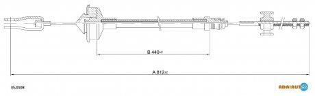 Трос зчеплення 505 всі 81- ADRIAUTO 350108 (фото 1)
