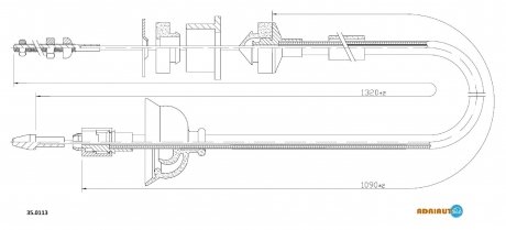 Трос зчеплення 405 GL 1,4 ADRIAUTO 350113 (фото 1)