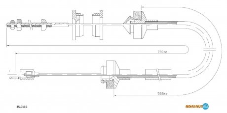 Трос сцепления ADRIAUTO 350119