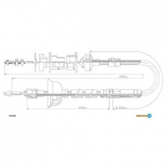 Трос зчеплення 405 ADRIAUTO 350136 (фото 1)