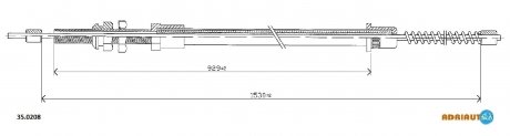 Трос ручного тормоза ADRIAUTO 350208