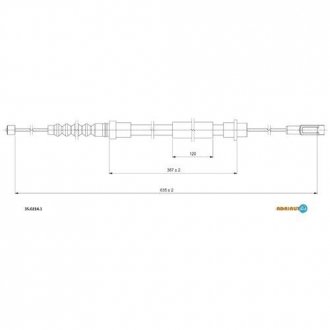 Трос стояночного тормоза ADRIAUTO 3502141