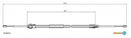 Трос тормозной PEUGEOT 207 all drum brakeLH-RH06- ADRIAUTO 3502271 (фото 1)