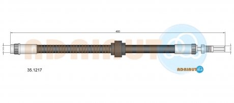 Шланг гальмівний передній 405 92- ADRIAUTO 35.1217