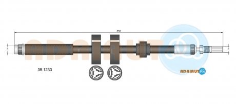 Гальм.шланг передн.605 -99 ADRIAUTO 35.1233