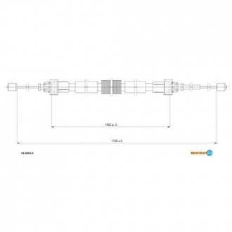 Трос заднього гальма Duster 10- 4X2 ADRIAUTO 41.0201.2