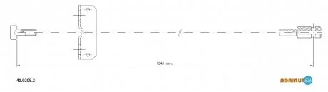 Трос руч гальма центр. Trafic II,Vivaro 01- (дл. база) ADRIAUTO 4102052