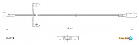 Трос ручного гальма середній. VIVARO A 06-, RENAULT TRAFIC II ADRIAUTO 41.0207.2 (фото 1)