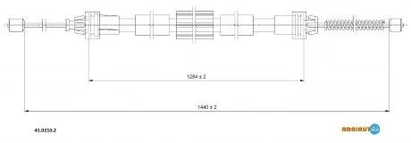 Трос ручного гальма задн. лів. CLIO III, MODUS / GRAND MODUS ADRIAUTO 4102102