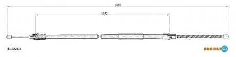 Трос ручного гальма задн. лів./прав. Twingo 98- ADRIAUTO 41.0222.1