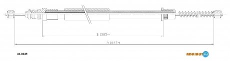 Трос ручного тормоза ADRIAUTO 410249
