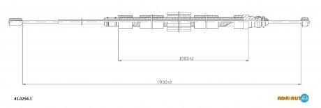 Трос ручного гальма Megane II Coupe 03- ADRIAUTO 41.0254.1