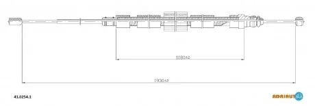 Трос ручного гальма Megane II Coupe 03- ADRIAUTO 41.0254.1