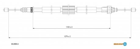 Трос зупиночних гальм ADRIAUTO 4102631 (фото 1)