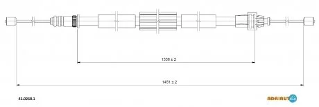 Трос стояночного тормоза ADRIAUTO 4102681