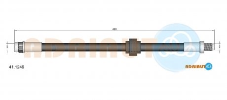 Шланг гальмівний передній Megane 95- ADRIAUTO 41.1249