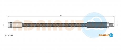 Шланг гальмів. передн. Clio II ADRIAUTO 41.1251 (фото 1)