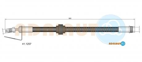 Шланг гальмівний передн. верхн. Master 98- ADRIAUTO 41.1257