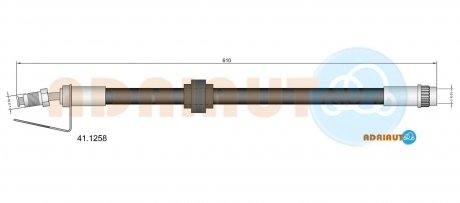 Шланг гальмівний передн. нижн. Master 98- ADRIAUTO 41.1258 (фото 1)