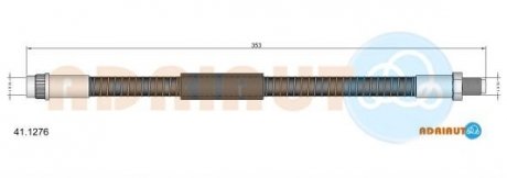 Шланг гальм.задн.Opel Movano, Master 98- ADRIAUTO 41.1276 (фото 1)