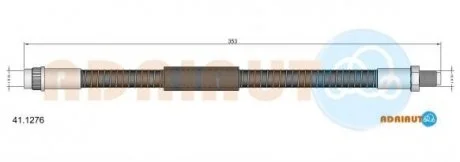 Фото шланг гальм.задн.Opel Movano, Master 98- ADRIAUTO 41.1276 Шланг гальм.задн.Opel Movano, Master 98- ADRIAUTO 41.1276